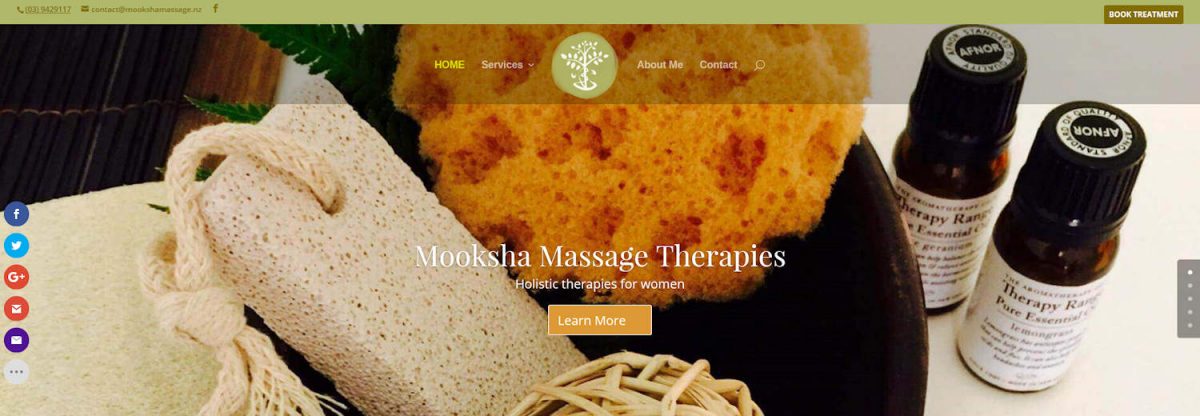 Mooksha website design project capture